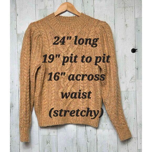 Isabel Marant Etoile Raith Chunky Cable Knit Sweater Sz 6 - Picture 5 of 9